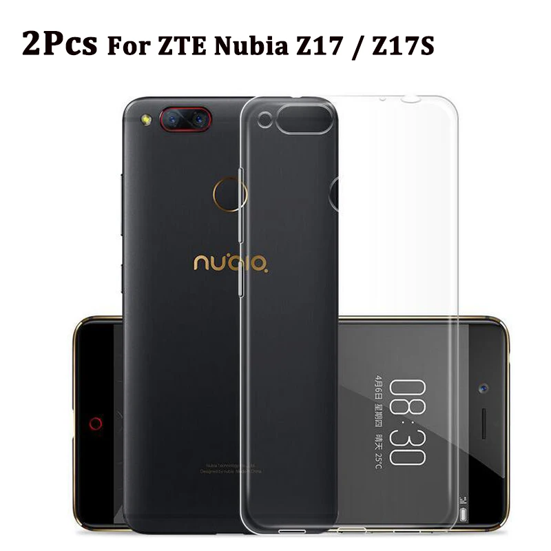 2Pcs/lot ZTE Nubia Z18 Z17S Case Ultra Thin Transparent Silicon TPU Skin Soft Back Cover for Z 17 Z17 Mini S |