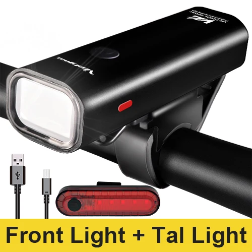 Bike Light Set Для велосипеда victgoal светильник USB Перезаряжаемый передний светодиодный водонепроницаемый велосипедный флэш-светильник для велосипедных фонарей головной светильник задний светильник - Цвет: Bike Light Set