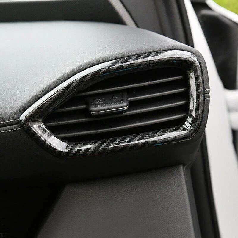 Для hyundai Santa Fe TM 2019 карбоновое волокно Стиль Сторона кондиционер вентиляционное