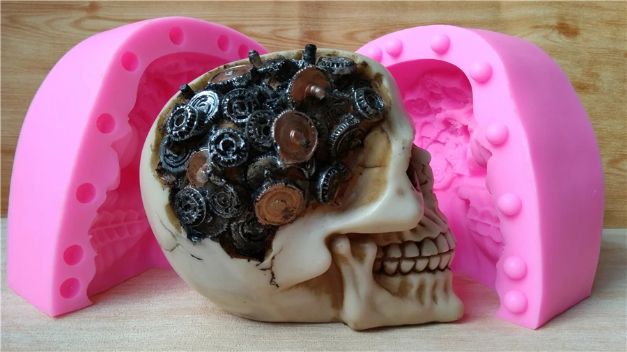 Робот череп торт декоративные инструменты для выпечки Сделай Сам силиконовая