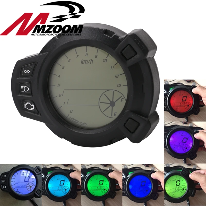 Мотоцикл 10000RMP LCD цифровая подсветка Тахометр контрольный датчик Спидометр Одометр для Yamaha Zuma BMK x125 YW125