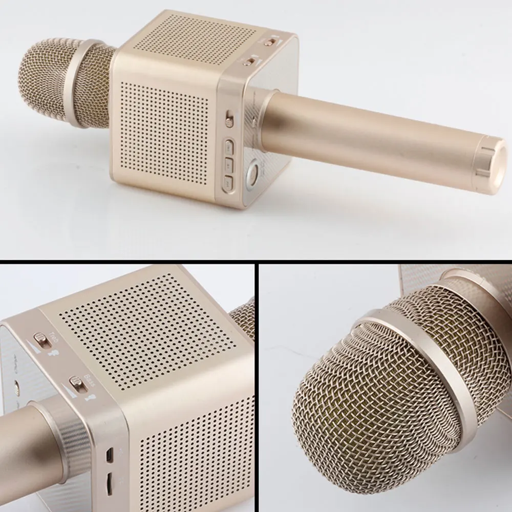 MicGeek Q10S беспроводной Bluetooth ручной микрофон семья караоке KTV стерео музыкальный плеер для Android IOS смартфон