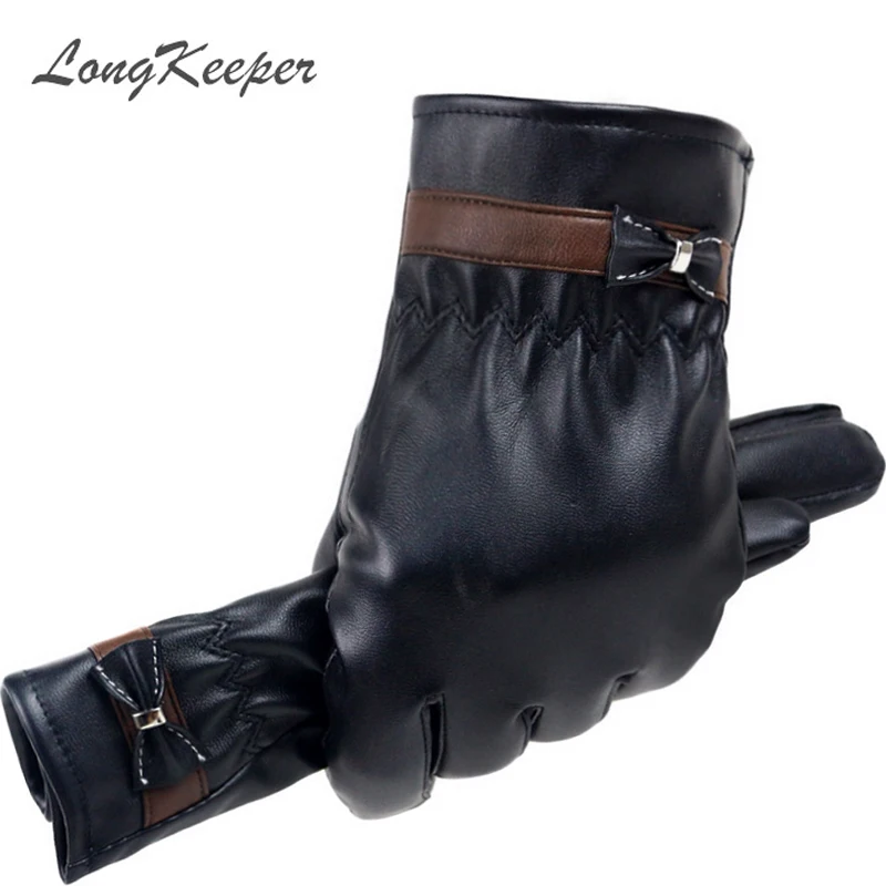 Longkeperer новые кожаные зимние Guantes теплые перчатки из овчины женские кожаные перчатки для вождения предотвращают перчатки от холода для мужчин G273