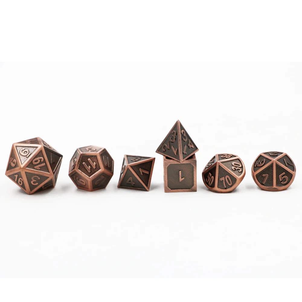 IMDG 7 шт./компл. креативная РПГ игра игральные кости многогранные металлические DND