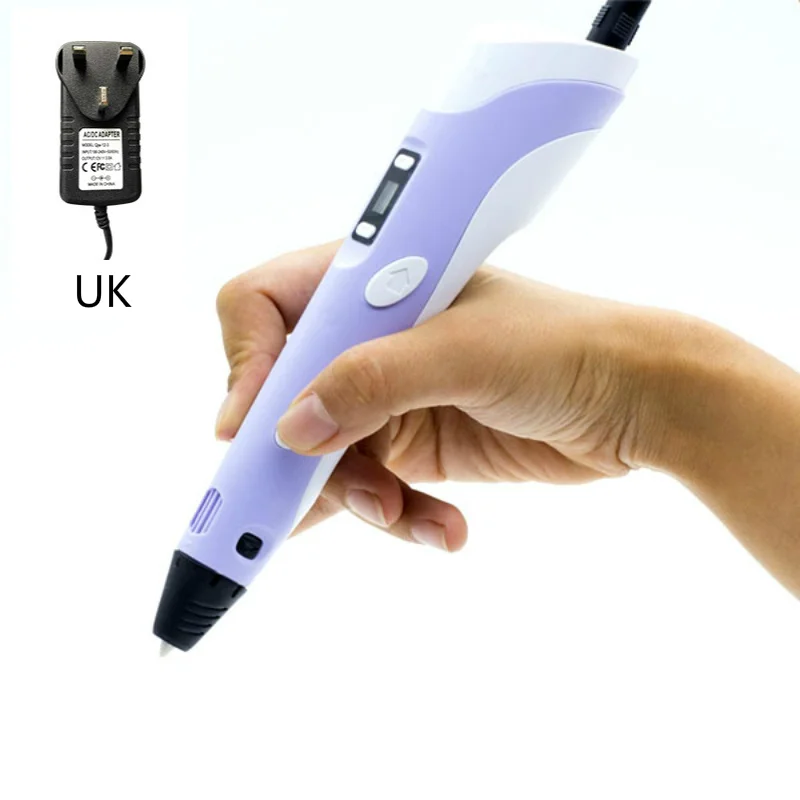purple UK 3D Ручка, креативные игрушки для рисования для детей, пластиковое искусство, художественное искусство, детская живопись, Обучающие рождественские карандаши, подарки для взрослых - Цвет: purple UK
