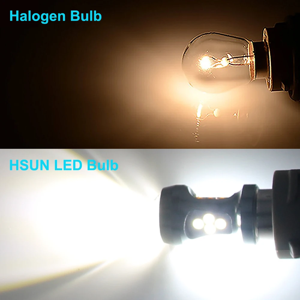 HSUN 2pcs 7440 7443 3156 3157 LED Bulbs Auto Fog P21/5W Tail Turn S25 P21W Light R5W Lamp parking Reserve Lights 12-24V | Автомобили и