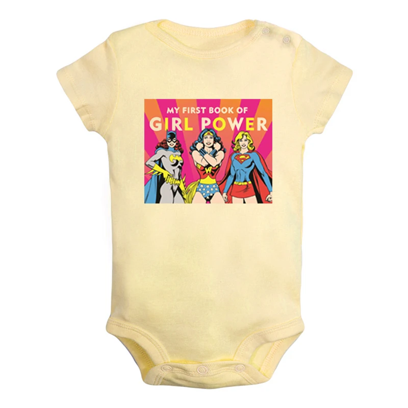 ieBodysuits1195Y Animation Girl Power Wonder Woman Bat women Super women Newborn Baby Girl Boys Clothes Short Sleeve Romper Jumpsuit Outfits - Цвет: ieBodysuits1195Y