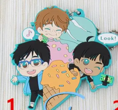 1 шт. Рождественский Ver. YURI ON ICE Nikiforov Yuri Брелок «кацуки» Otabek Phichit Portachiavi брелок для телефона на ремешке с подвеской Fujoshi - Цвет: 1