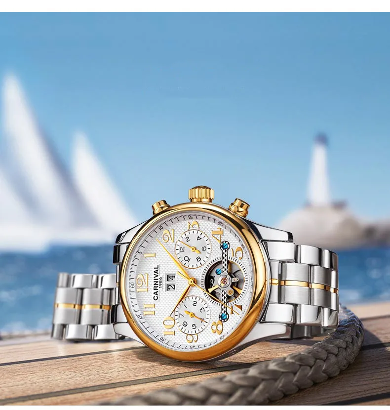 Tourbillon Мужские деловые модные часы, кожаные часы, мужские автоматические механические часы, водонепроницаемые relogi 25 rubies move men t, новинка