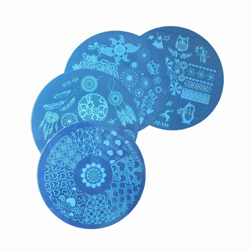 Bittb пилочки для ногтей штамп пластина кружевной с цветком животным узором