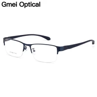 mens large size semi rimless titanium alloy glasses frames for men eyewear flexible legs ip electroplating spectacles y2430