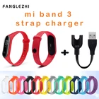Цветной силиконовый ремешок Mi Band 3 для умного браслета Xiaomi Mi Band 3, usb-кабель для зарядки браслета Xiaomi Mi Band 3