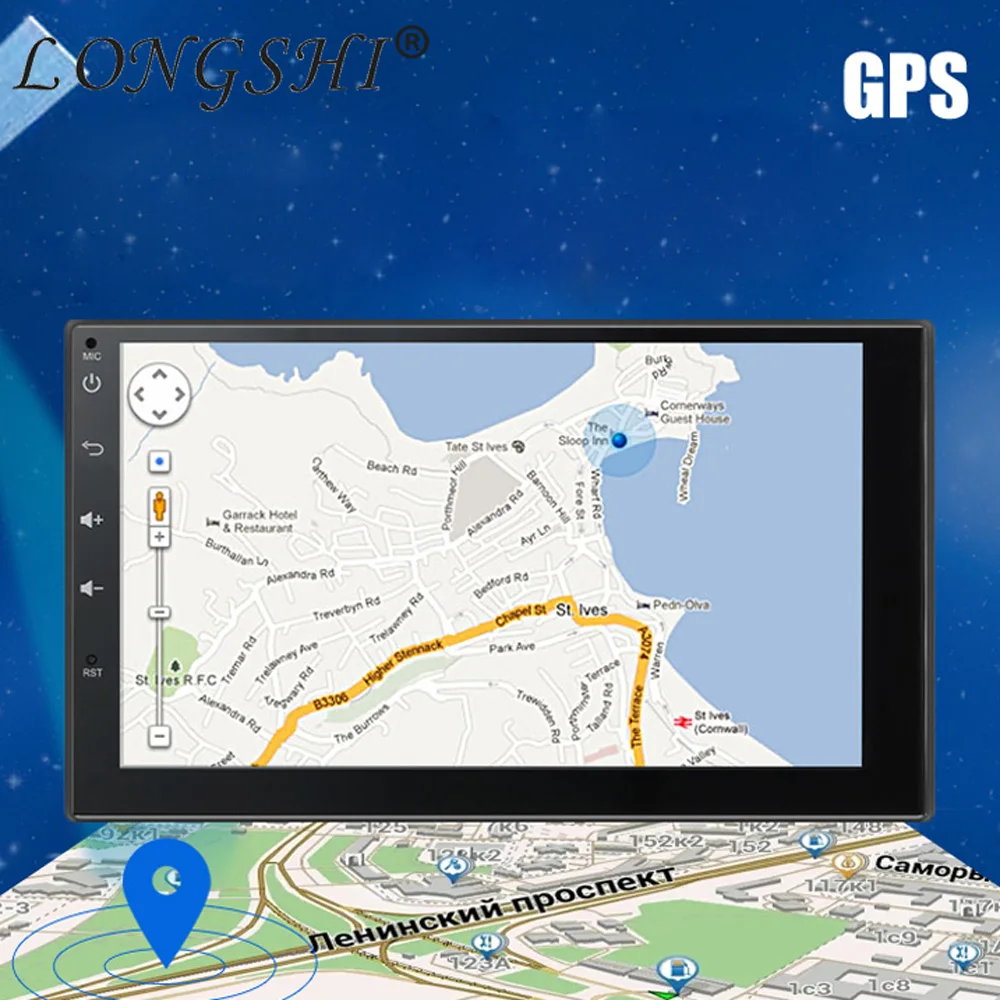 Автомобильный мультимедийный плеер LONGSHI Android 6 0 с Bluetooth DVD Gps навигацией радио