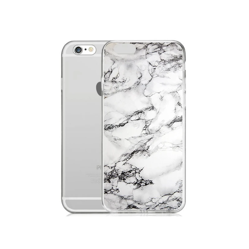 TPU Clear Phone Case For iPhone 6 6s 7 8plus x Coloful Soft Marble Free shipping 4 5se |
