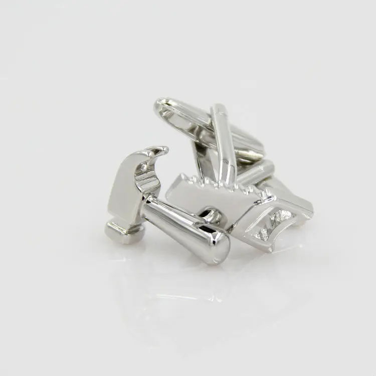 Модные серебряные запонки строительные инструменты гвозди подарки бесплатная