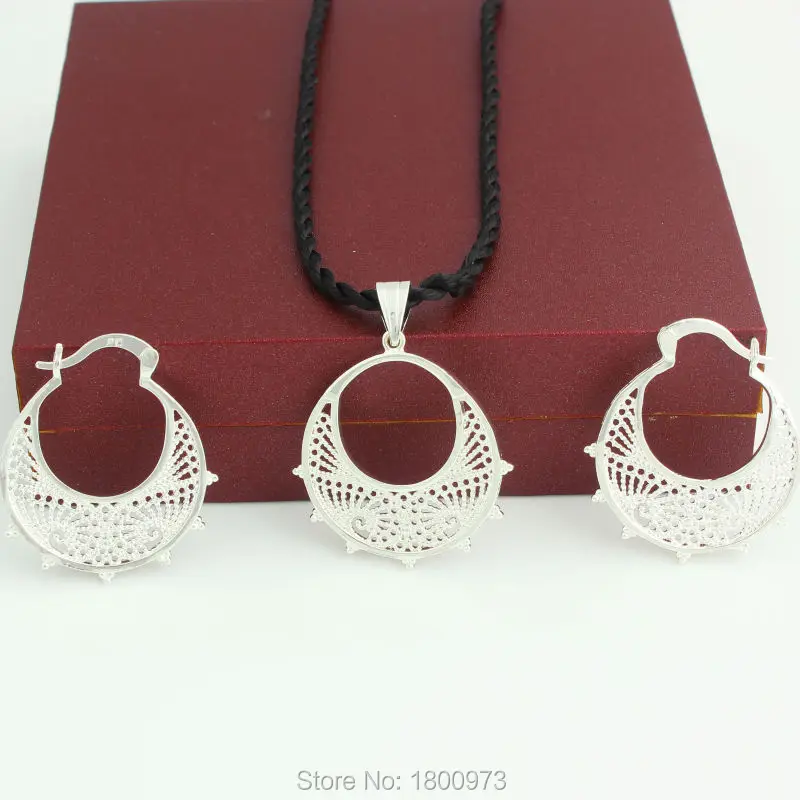 Новинка подвеска веревка серьги серебряное покрытие Эритрея африканская