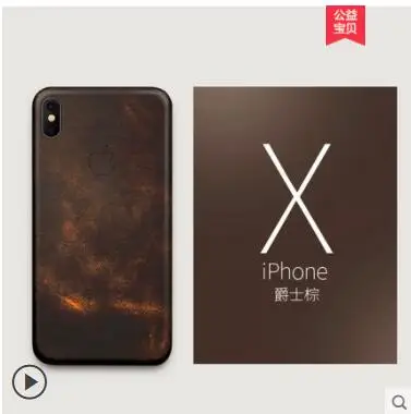 color as photo Для iphone x чехол из натуральной кожи. Ультра-тонкий кожаный чехол с наклейкой на 360 градусов для iphone x, чехол с отслеживанием кода - Цвет: color as photo
