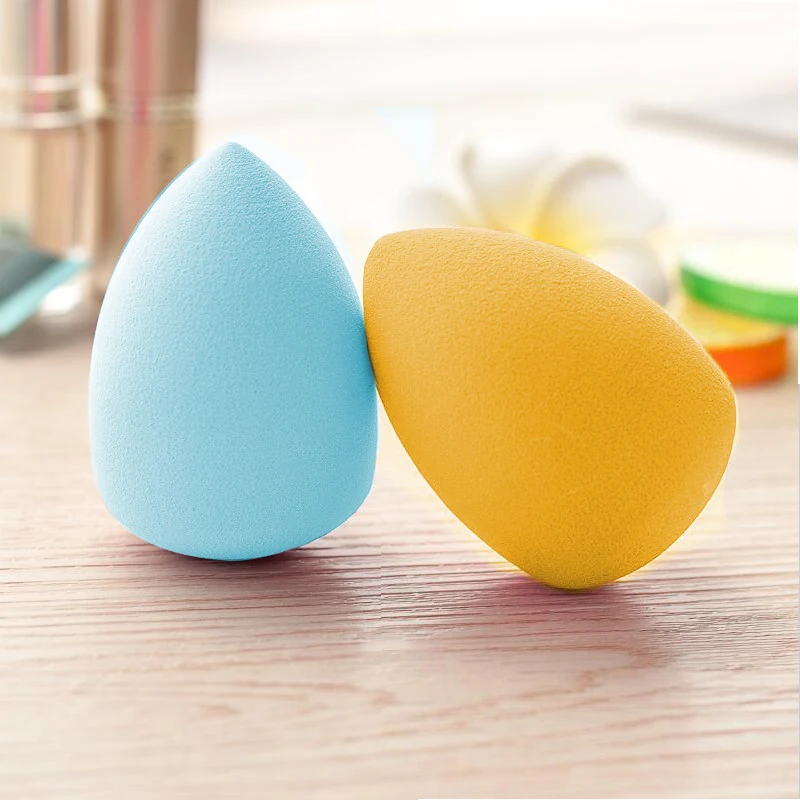 2 размера, крутой цвет, серия, мягкая губка в форме капли, спонж для макияжа, смешивающая основа, гладкая губка, косметическая пуховка