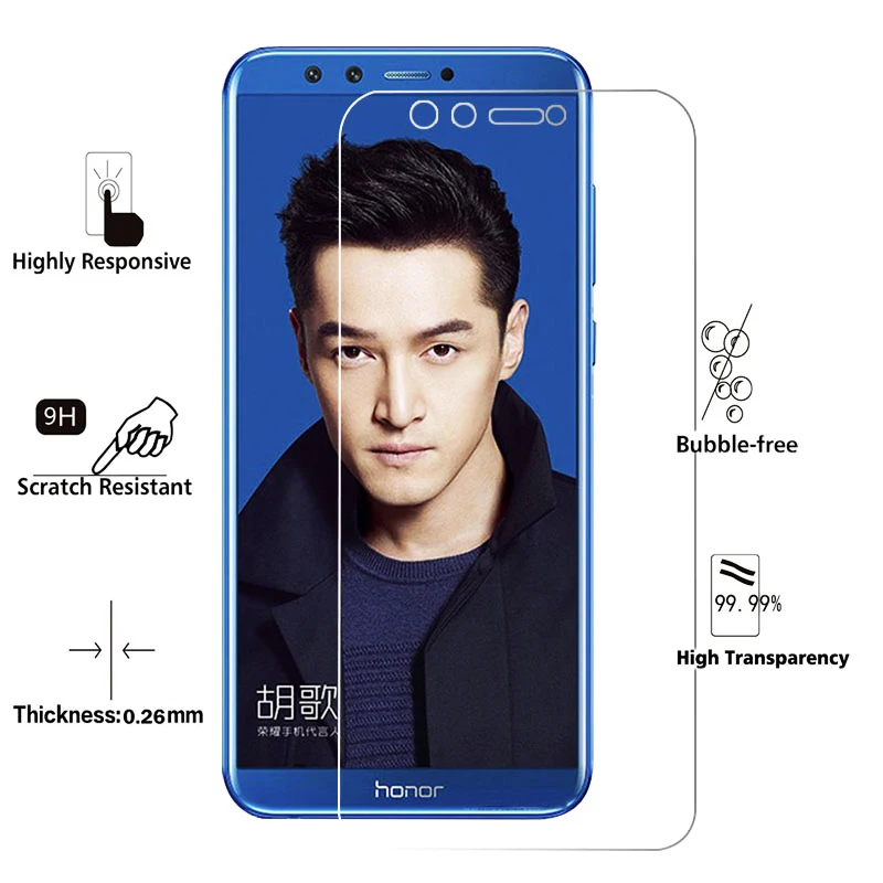 2 шт закаленное Стекло для Huawei Honor 9 удобный телефонный Футляр Чехол Экран
