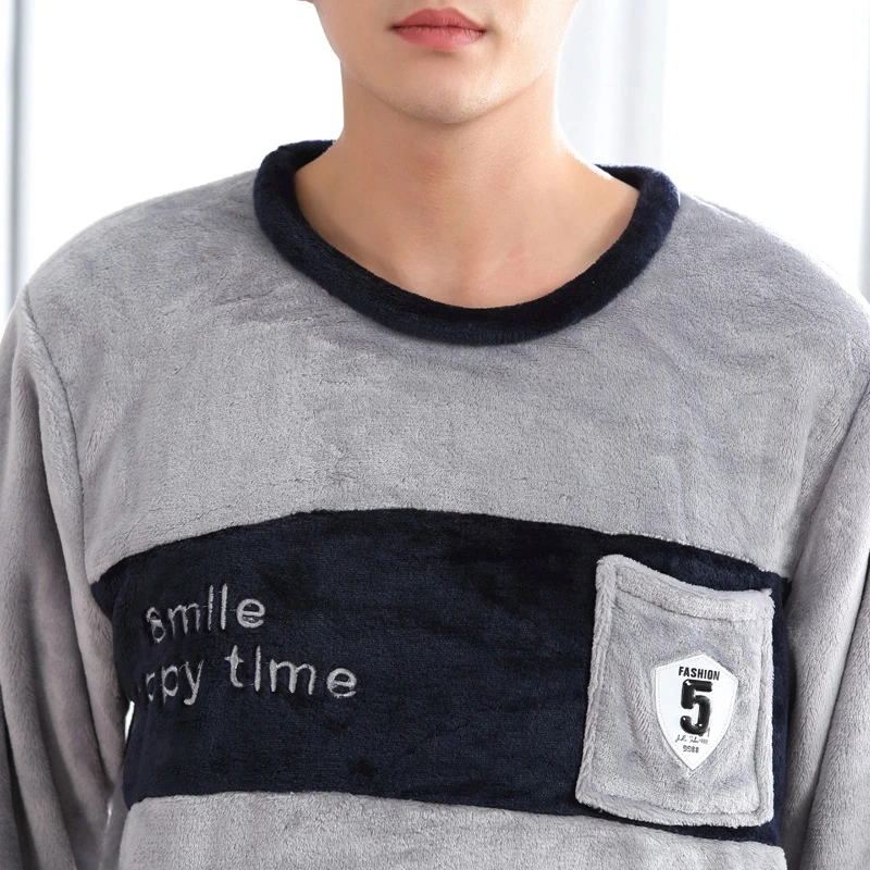 2018 зимние толстые теплые фланелевые пижамы для девочек мужчин с длинным рукавом