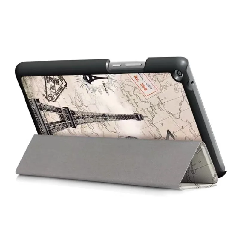 Чехол для планшета huawei Media Pad T3 8,0, твердый тонкий Чехол-подставка, флип-принт, искусственная кожа, Магнитный смарт-чехол для T3 8 дюймов