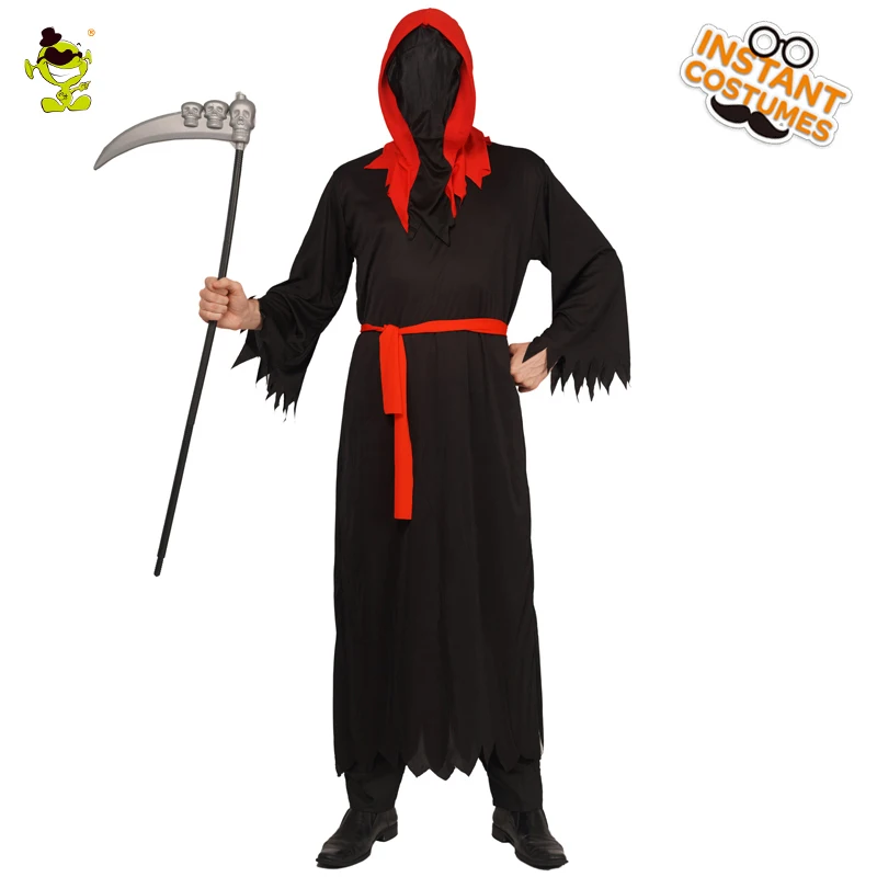 

Adult Men's Halloween Party Cos Grim Reaper Costumes Purim Role Play Devil Outfits Fancy Dress Up for Male Clothing