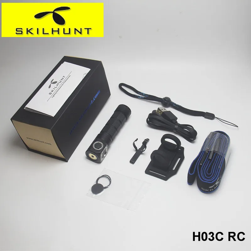 Skilhunt H03C RC с одной рукой боковой переключатель RGBW светодиодный налобный фонарь 18650 CR123A Магнитный перезаряжаемый фонарь с бесплатной головкой