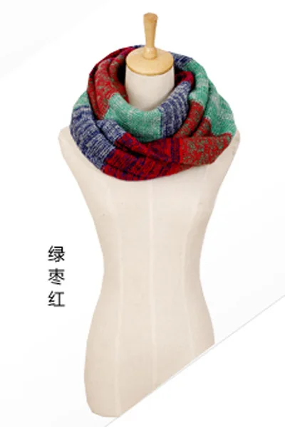 Роскошный брендовый шерстяной шарф женский теплый длинный снуд новый корейский