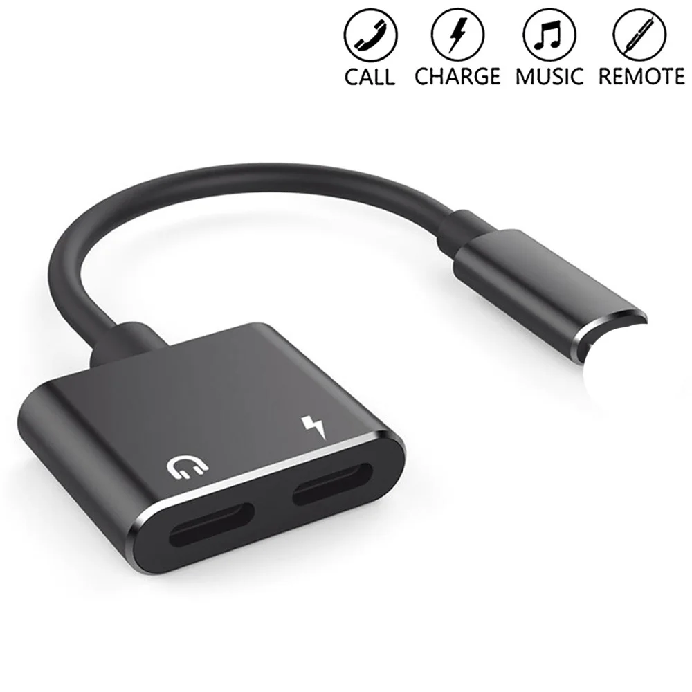 Двойной аудио адаптер для наушников Lightning Jack для наушников Aux для iPhone 11 Pro Max 7 8 X XR сплиттер конвертер кабель музыка