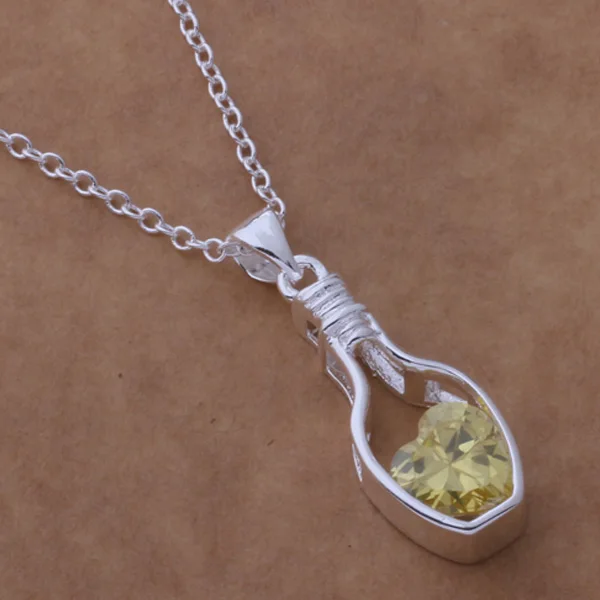 Новое ожерелье с покрытием из серебра 925 пробы Изысканная Милая подвеска в виде