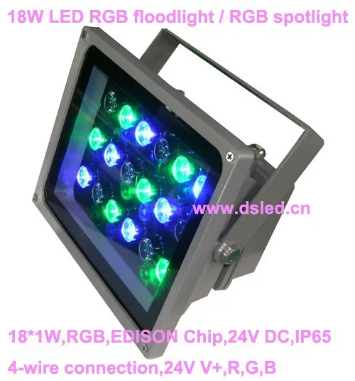 Высокая мощность 18 Вт напольный rgb spotlight, LED RGB прожектор, хорошее качество, 2 года гарантии, 24 В DC, ds-tn-05-18w-rgb