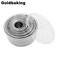 goldbaking stainless steel round smooth buscuit mould cookie cutters