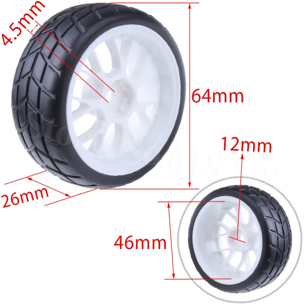 4 шт. шины и колеса для радиоуправляемых автомобилей 26 мм|rc car tires|hex 12mm12mm hex |