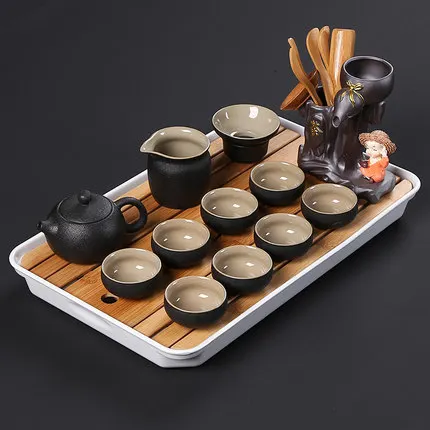 Бытовой керамический чайный поднос для печи, чайная чашка Gaiwan, чайная чашка, аксессуары для чайной церемонии, простой современный китайский чайный набор кунг-фу
