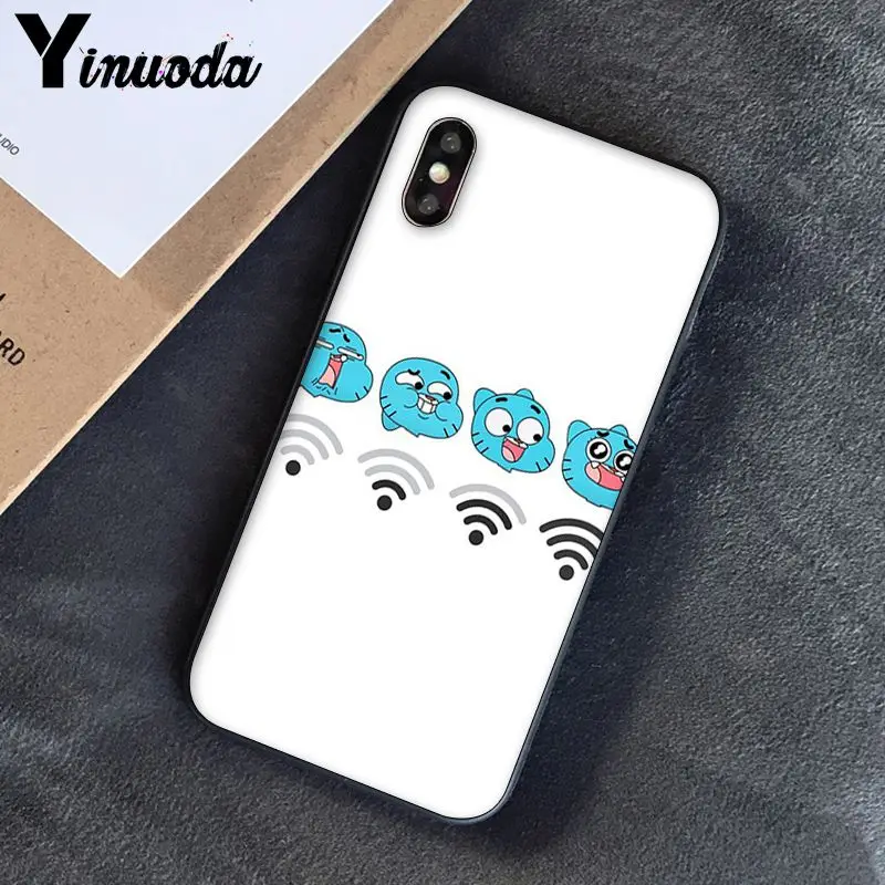 A8 Yinuoda удивительный мир Gumball gumball новое поступление черный чехол для телефона iPhone 8 7 6 6S 6Plus 5 5S SE XR X XS MAX Coque - Цвет: A8