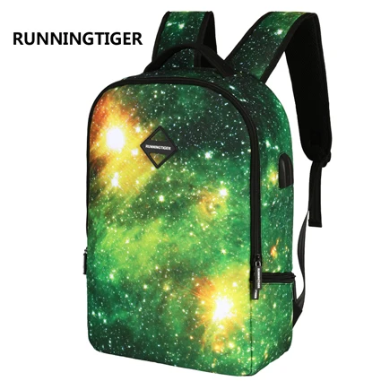 RUNNINGTIGER мужской рюкзак с зарядкой и usb-гарнитурой 16 дюймов, рюкзак для ноутбука с защитой от кражи для подростков, женские рюкзаки с принтом Mochila - Цвет: picture 1