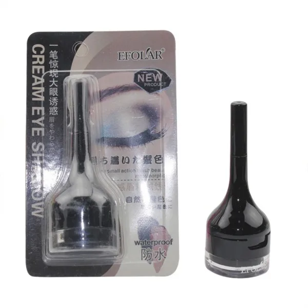 Водостойкий набор пудры для бровей и черного геля подводки глаз с кисточкой|eyeliner