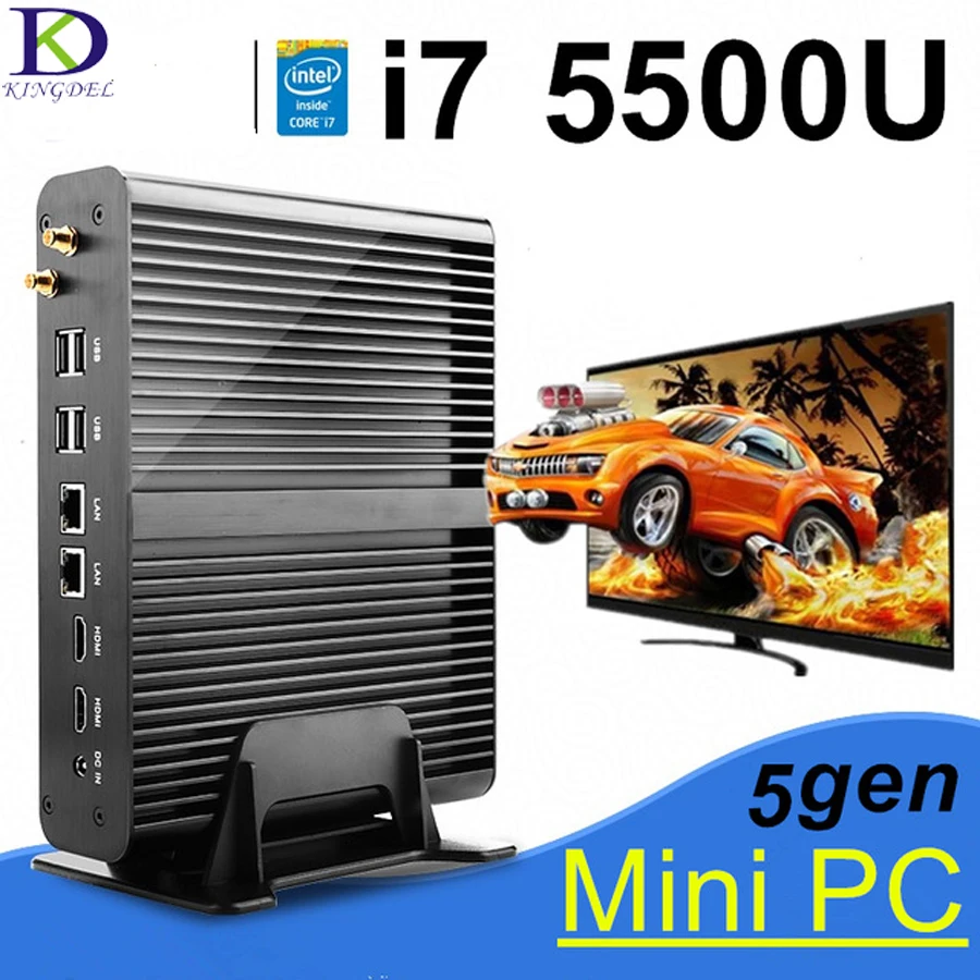 

Windows 10 Mini PC i7 5500U i7 4500U Barebone HTPC Intel NUC Fanless Micro Computer Broadwell Graphics HD 5500 300M Wifi