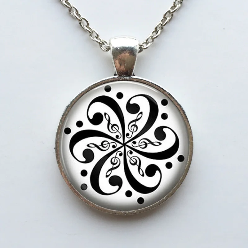 Бесплатная доставка подвеска ручной работы в виде скрипичного ключа и баса кулон