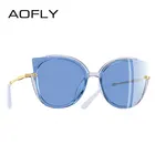 Женские солнцезащитные очки в уникальной оправе AOFLY, кошачий глаз с поляризационными линзами, UV400, A106