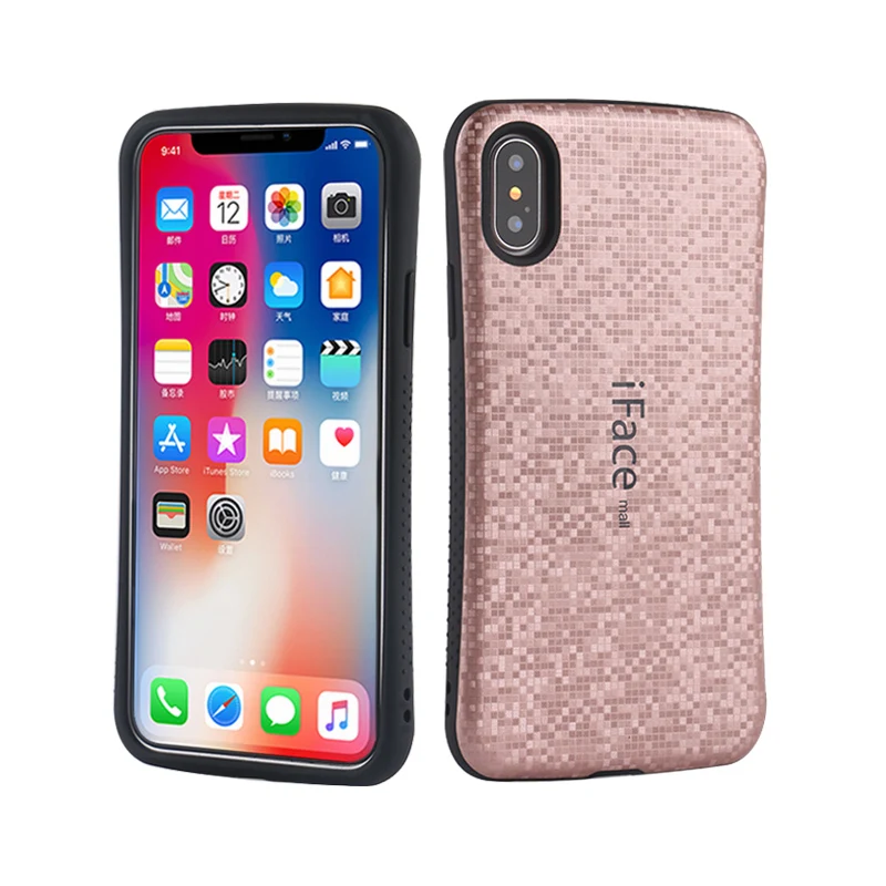 Противоударный чехол iFace Mall гибридный из тпу и поликарбоната для iPhone X задняя