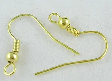 

2017 Top Fashion Promotion Metal Clasps & Hooks 500 Pairs Earring Hook Findings Color 18mm Long
