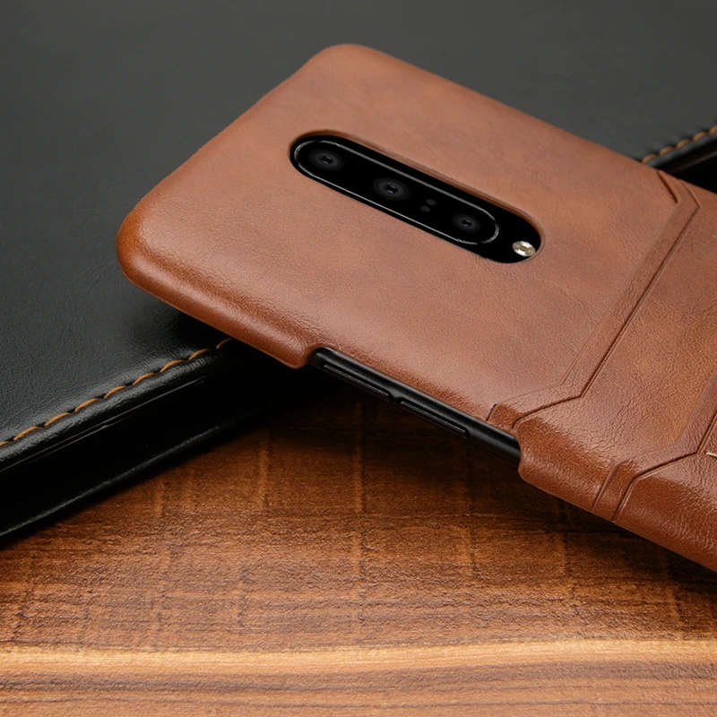 Роскошный чехол для Oneplus 7 из искусственной кожи с отделением карт 6 защитный