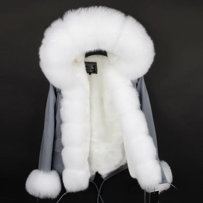 Новинка 2017 года парка женские Модные роскошный большой натуральным лисьим