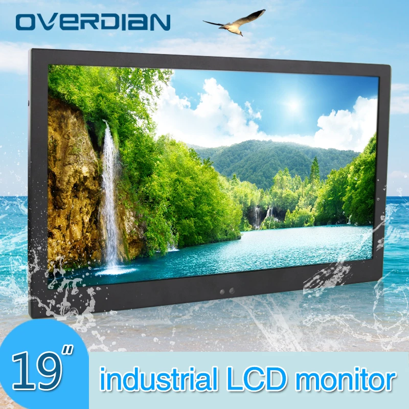 19 дюймов/19 &quotVGA/Touch USB/DVI интерфейс металлическая рамка промышленный ЖК монитор