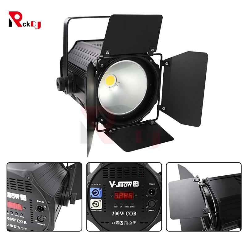 Dj light 200 Вт COB Fresnel Led Studio Спот сценическое освещение DMX управление led диско для камеры театральный фильм оборудование