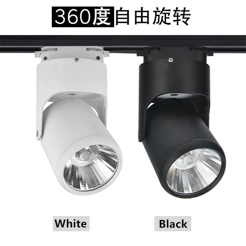 20W LED Track Light 360 Degree Rotation 3000K 6000K AC110V 230V 220V 240V COB Spotlight With Driver For Home Lighting | Лампы и