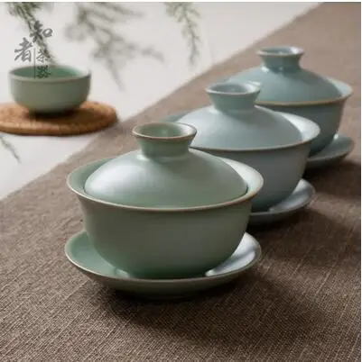 Горячая распродажа ru обжиг пигментированный anxi tieguanyin gaiwan набор из трех частей