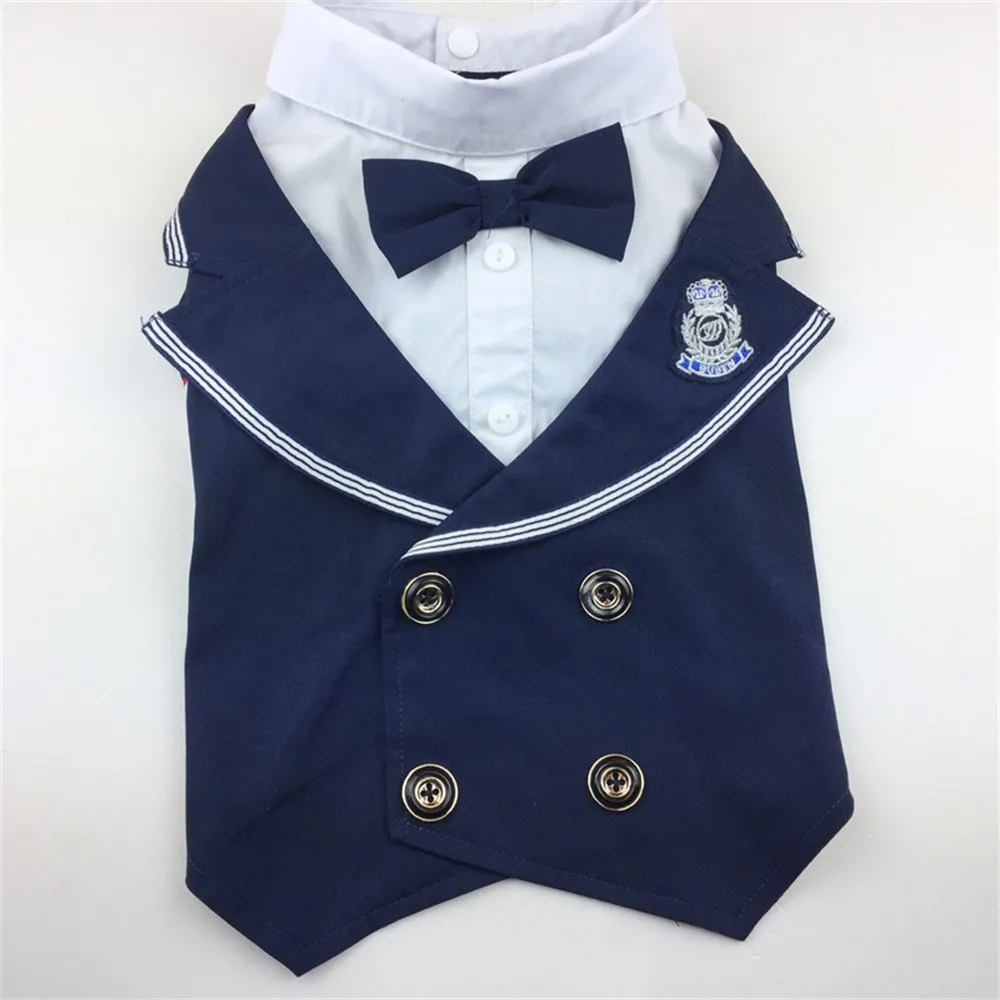 2018 Новый модный стиль смокинг для домашних собак одежда маленьких щенков темно