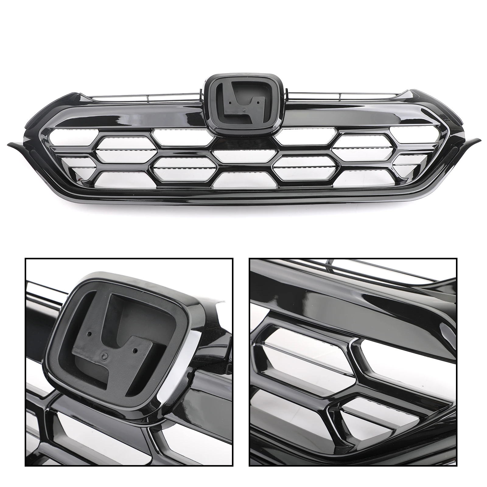 Areyourshop Черная передняя сотовая решетка радиатора Решетка радиатора для HONDA CRV- передний бампер верхняя решетка автомобиля запчасти